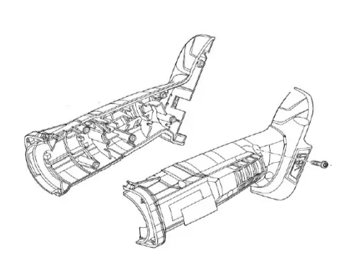 AEG Angle Grinder Outer Plastic Housing/Shell And Screws