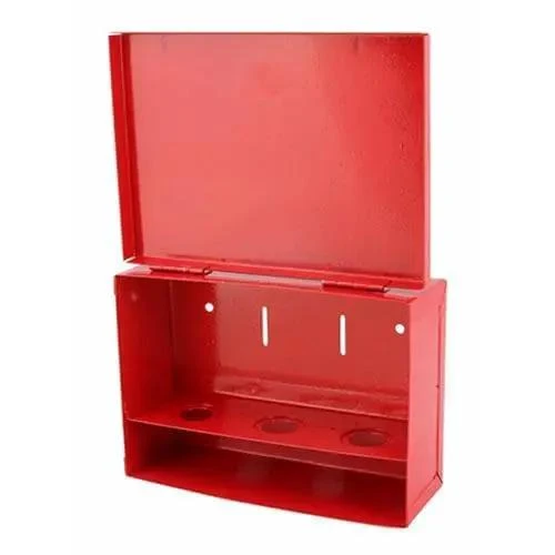 Heavy Duty Fire Sprinkler Spare Head Storage Box Wall Mounted NFPA Compliant 3 Head Cabinet Slick Quick Mount Red Safety Equipment Case For Replacement Nozzles And Specialty Gear