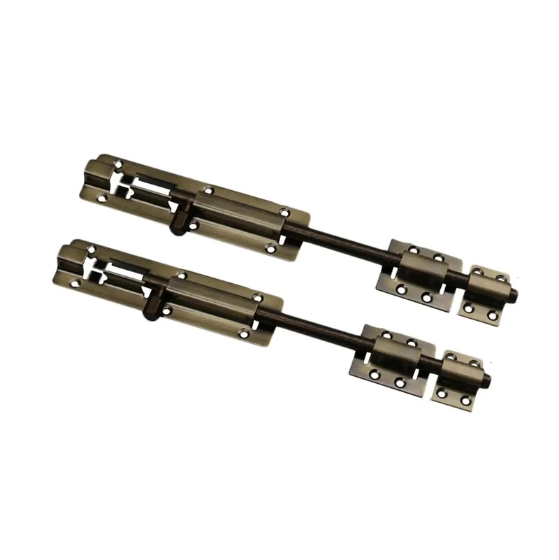 No Fuss Stainless Steel Sliding Bolt Door Latch With Smooth Self Closing Design Bold Multicolor Coating Adjusts Any Gap From Four To Twelve Inches Dead Solid Garage Shed Cabinet Lock For Every Day Home Use Two Pack