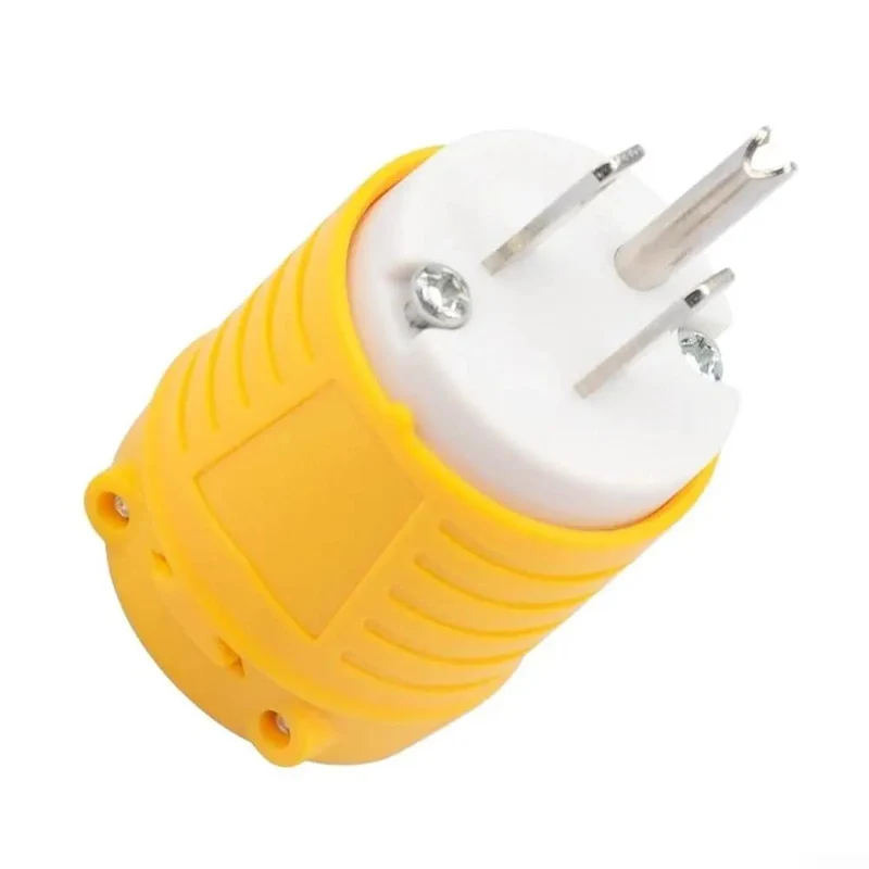 Heavy Duty NEMA 5-15P To Dual Receptacle Adapter 15 Amp 125 Volt Rugged ABS Construction Rock Solid Parallel Splitter Built Like A Tank For Heavy Equipment And Pro Tool Use