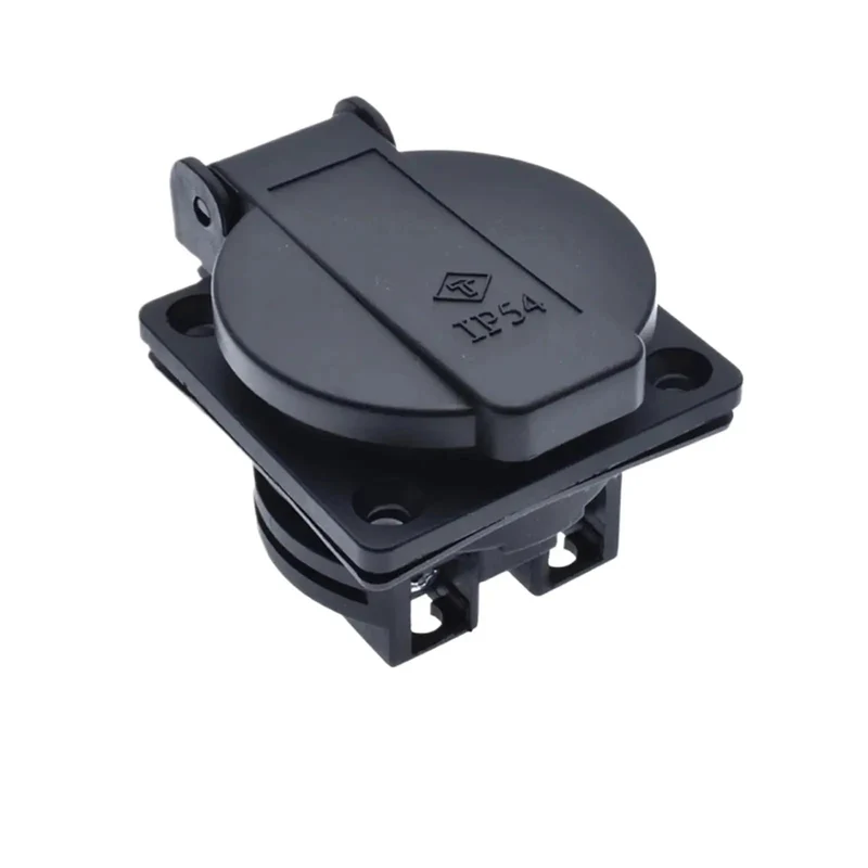 Heavy Duty CEE7 Waterproof IP54 Industrial AC Power Female Socket Rewireable Outlet Extension Cord Connector Pro Grade Weather Sealed Plug And Play Tough As Nails Hardcore Electrical Adapter