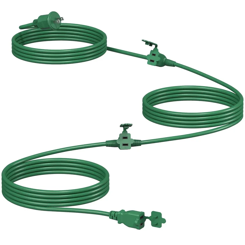Heavy Duty 25 Foot Outdoor Extension Cord With Triple Waterproof Outlets For Patio Parties And Holiday Displays Built Tough To Handle Any Rough Settings Or Weekend Power Rig