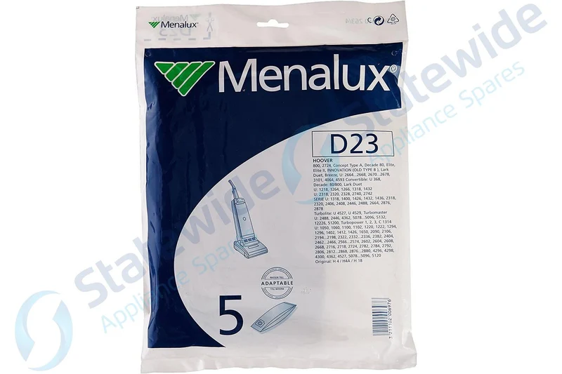 NLA; Menalux Hoover Upright Vacuum Bag-Pack 5