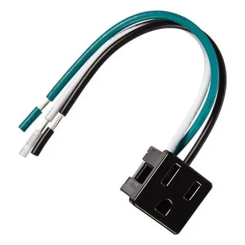 Heavy Duty Black 15A 125V Three Prong Electrical Outlet Replacement For Jandorf 61016 With 14 Gauge Wiring Tough As Nails Build And No Sweat Install For Reliable Daily Household Use