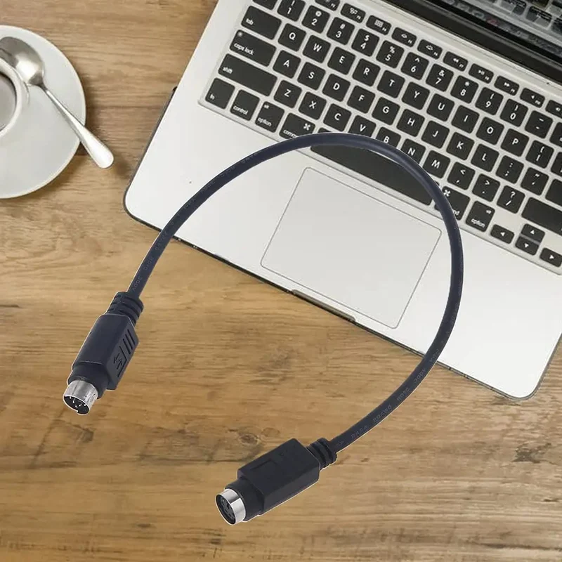 Black PS2 Male To Female Extension Cord Round Port Peripheral Adapter Full Copper Core Nickel Contact Points Zero Input Delay Rock Solid Connection Grind Ready For Your Battlestation