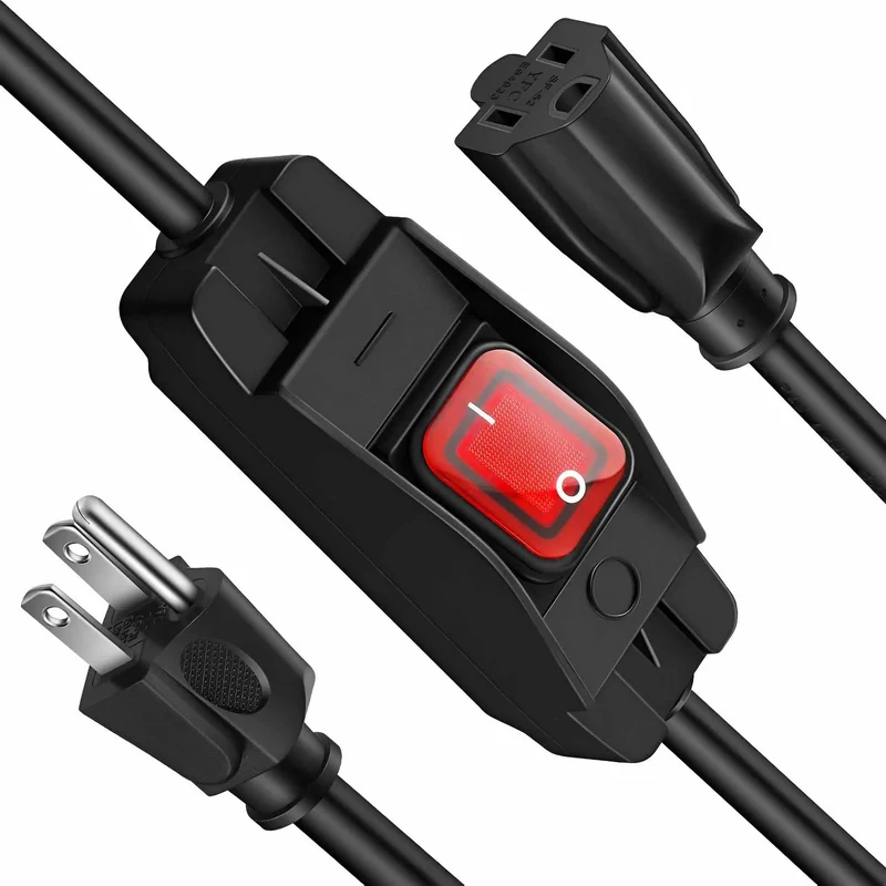 Heavy Duty Premium Weatherproof Extension Cord With 3 Prong Grounded Plug Indoor Outdoor Power Lead For Home And Backyard Gear Built Tough With Safe Copper Conductors Always Reliable