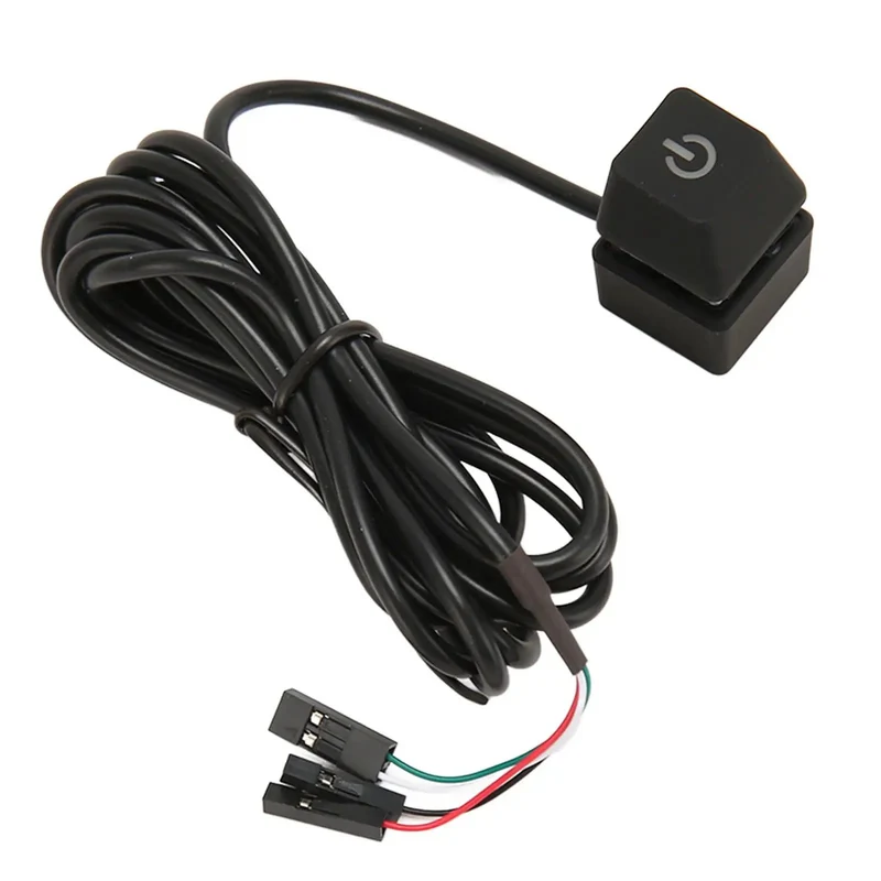 Next Level Game Ready 5.4 Foot Power Extension Cord With Glowing Led Status Light For Desktop Pc And Gaming Setups Badass Flexible Cable Extends Case Start Switch Zero Hassle