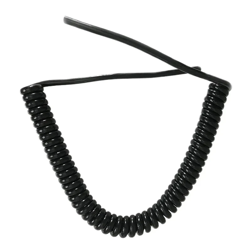 Heavy Duty Six Core Coiled Extension Cord With Spiral Spring Retraction For Mobile Equipment And Fixed Setups Tangle Free Stretch Cable Delivers Slick Operation And Rock Solid Connections Zero Drama Guaranteed
