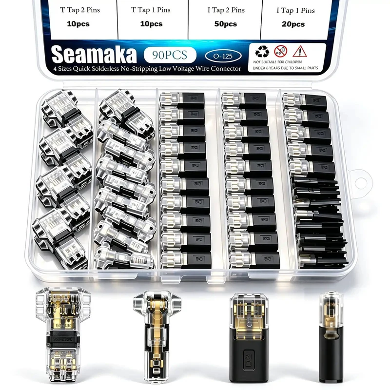 Solid As A Rock Solderless Wire Connectors Kit For 18 To 22 Awg With Hella Fast Quick Splice Terminals That Keep Your Low Voltage Wiring Tight And Bulletproof
