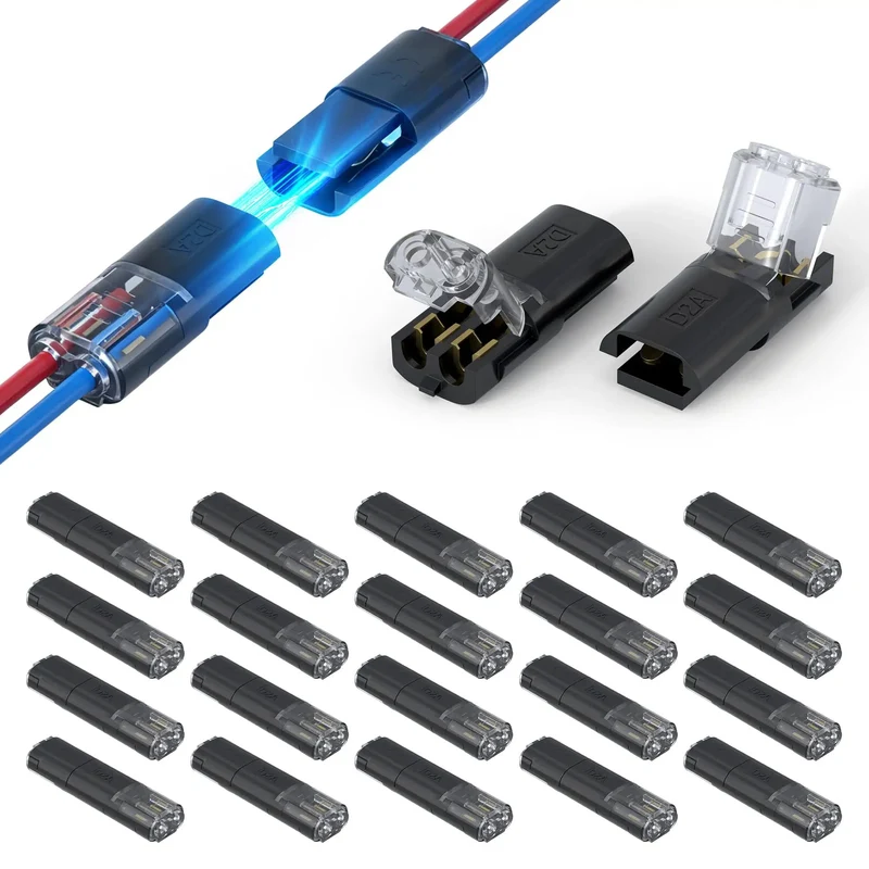 Heavy Duty Double Wire Plug Connectors 20 Pack With Secure Snap Locking Buckles 18 To 16 Awg For Auto And Home Wiring That Really Gonna Stay Secured Without Any Headaches