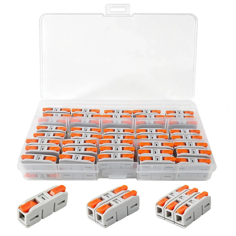 60 Pack Lever Wire Connectors For 24 To 12 Awg Quick Splice Electrical Terminals Deliver A No Sweat Wiring Experience With Slick One In One Out Push In Mini Butt Connectors For Hella Secure Joints