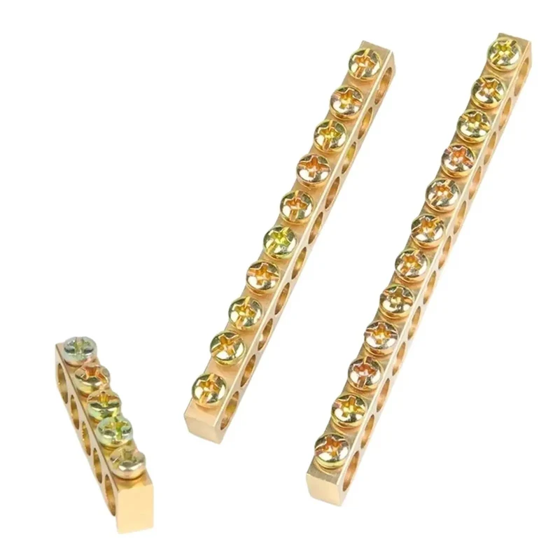 Top Shelf One Pack Golden Wire Screw Connector Terminal Block With Snug Six By Nine Crimp Holes For Heavy Duty Electrical Wiring And No Fuss Quick Connect Installations