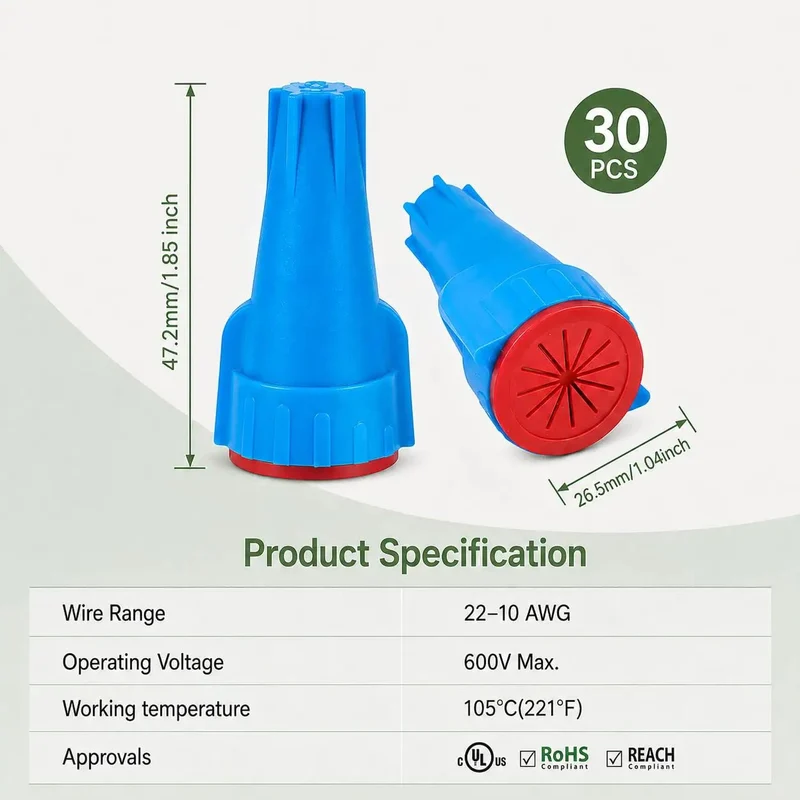 Heavy Duty Waterproof Wire Connectors With Silicone Sealant For Landscape Lighting Irrigation And Sprinkler Wiring Low Voltage 22 To 8 Awg Thirty Pack Kit No Sweat Yard Tested Sealing