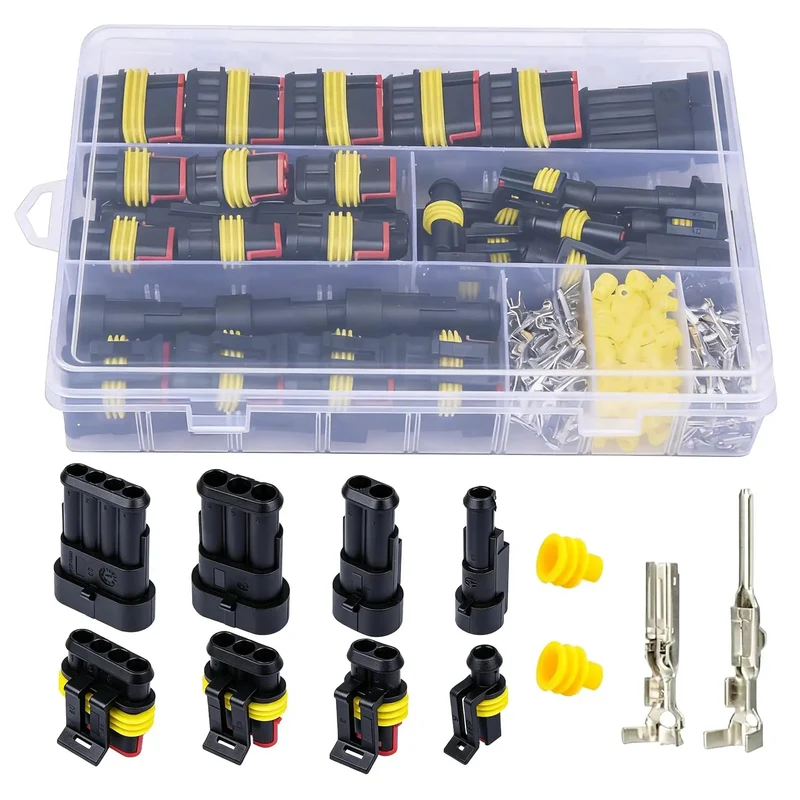 Heavy Duty Road Ready Electrical Wire Connectors Slick Quick Crimp Terminals Plug And Play Waterproof Nickel Plated Copper Pins For Daily Driver Auto Harness Repair