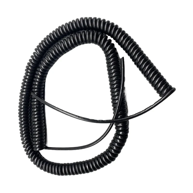 Rock Solid Coiled Power Extension Cord With Spring Wire Cable And Five Core Conductors Offers Straight Up Reliable Performance Slick Retractable Action And Bare Copper Wiring That Kills Tangling Messes Every Single Time