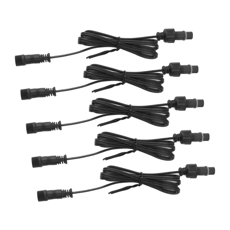 Heavy Duty 3.3 Foot Deck Light Extension Cable With Sturdy Two Pin IP67 Waterproof Male Female Connector Engineered For No Fuss Patio Wiring And Backyard Party Glow Ups