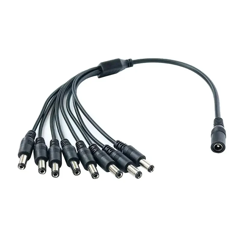 Knockout Heavy Duty Dc 5.5X2.1Mm Power Extension Cord Plug And Play Ac Adapter Splitter Cable With Rugged Pvc Jacket For Zero Sweat Performance And Easy Hookup On All Your Devices
