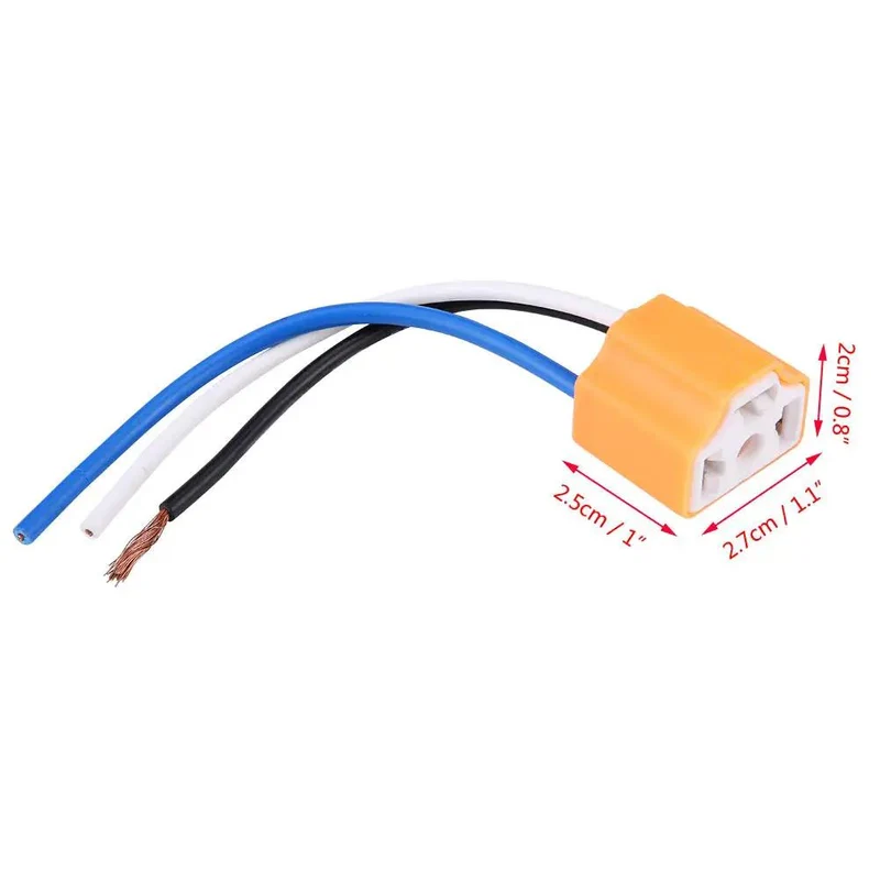 High Octane H4 9003 And HB2 Headlight Connectors Paired With Pre Wired Ceramic Sockets Two Pack Straight Swap For Quick Easy Install Rock Solid Connection Heat Resistant Auto Parts
