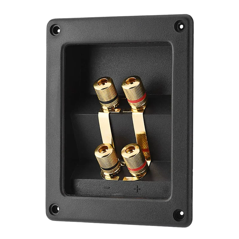 Heavy Duty Audio Terminal Strip With Binding Posts For Secure Wire Hooks And Four Hole Mounts That Square Away Custom Speaker Cabinets And Kick Up Your Setup