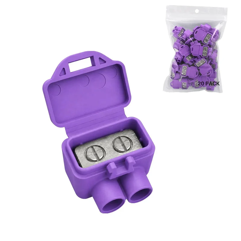 Heavy Duty Two Port Wire Connectors For Aluminum To Copper Rock Solid Screw Terminals Pre Loaded With Anti Oxidant Compound Foolproof Job For Home Repairs 20 Pack