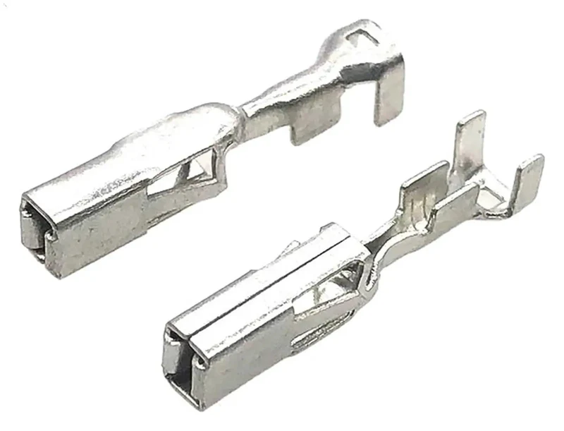 Top Shelf Brass Female Wire Terminal Crimp Pins Compatible With 4D0971992 Auto Connector Solder Free Quick Crimp Install Hella Reliable Heavy Duty Electrical Harness Joiner 50 Pack