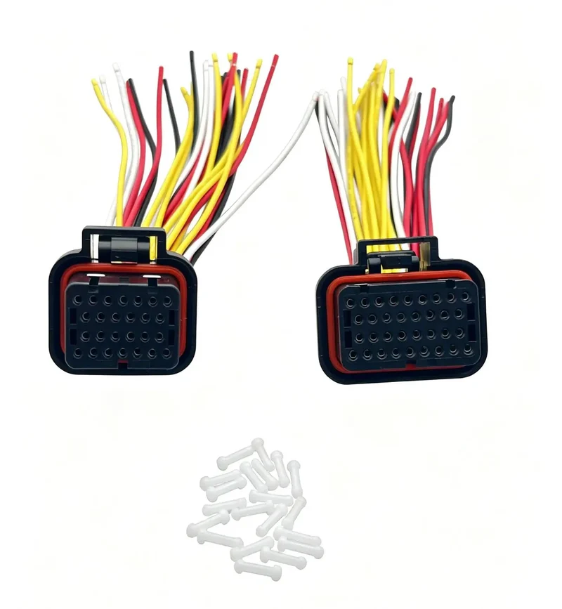 Heavy Duty 26 Plus 34 Pin Ecu Connector Harness Kit With Pre Wired Pdm Wiring Looms Rock Solid Terminal Set And Sealed Cavity Plugs Perfect For Custom Car Mods And No Sweat Repair Jobs
