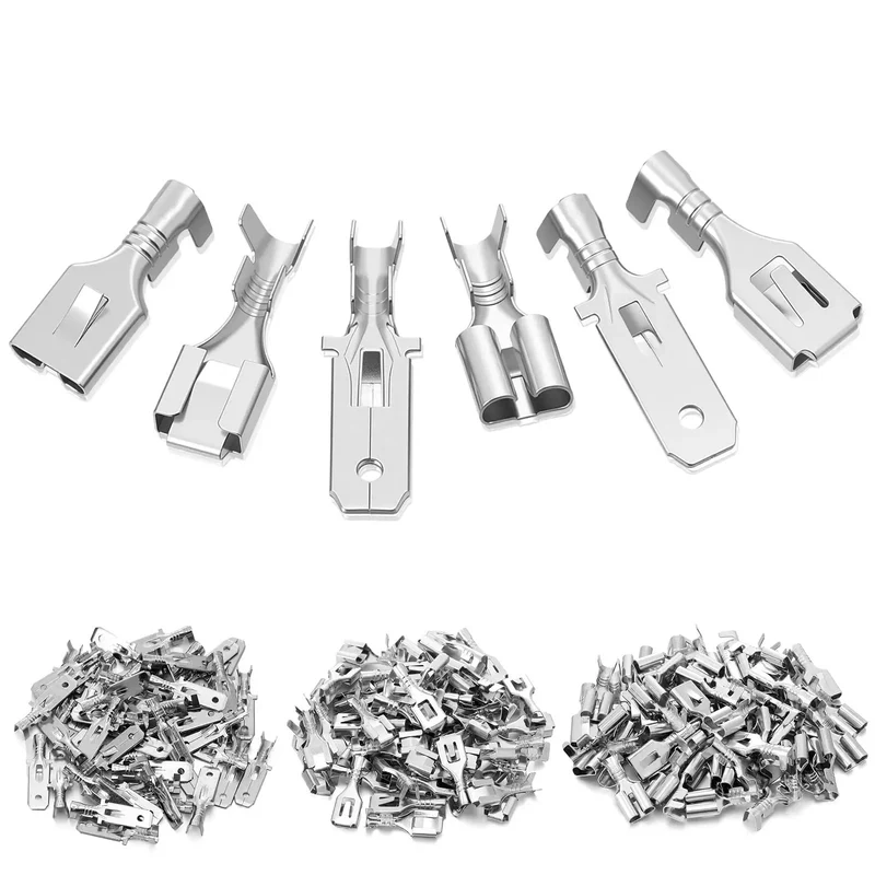 150 Piece 6.3Mm Male And Female Wire Spade Connector Quick Disconnect Terminal Kit For Automotive Audio Car Stereo Wiring Relay Harness No Fuss Quick Snap Terminals For Auto Audio And Home Circuit Repairs