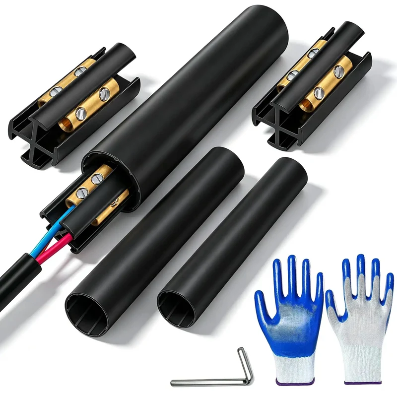 3 Pack Top Shelf Underground Wire Splice Kit For 14/3 To 8/3 Awg Wire With Knockout 600V Rating Designed Slick For Romex Uf Cable Hookups And Delivers Zero Sweat Residential Wiring