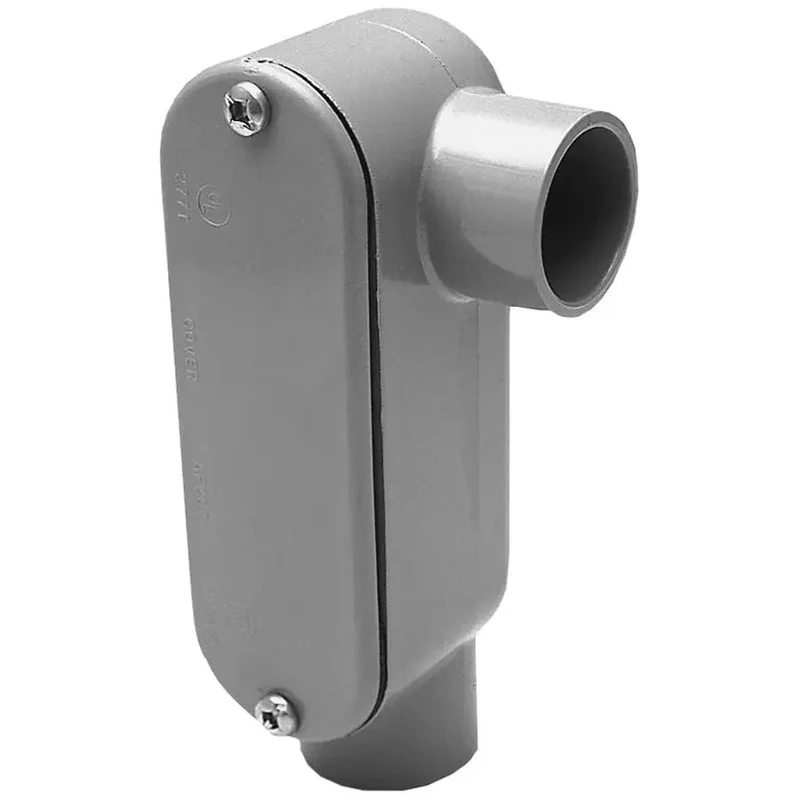 No Nonsense Pvc L L Conduit Body 3 4 Inch Trade Size Csa Listed For Indoor Outdoor And Direct Burial Wiring Runs In Residential Or Commercial Electrical Projects 2 Pack