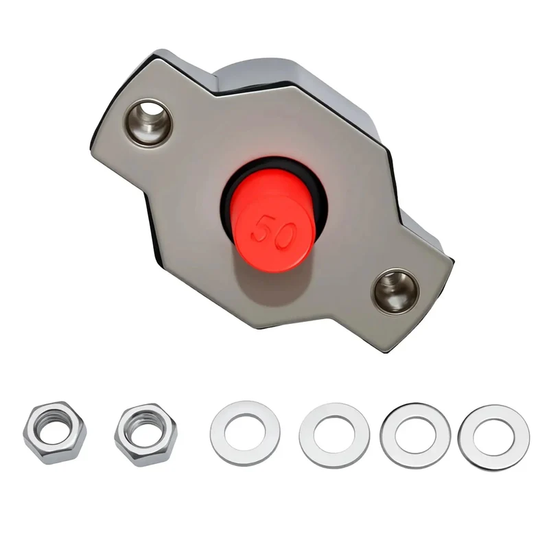 Top Shelf 50 Amp Push Button Circuit Breaker Badass Heavy Duty Build For Marine Motors High Heat Resistive Oem Drop In Swap Zaps Stubborn Hot Trips Smooth Sailing Operation Guaranteed