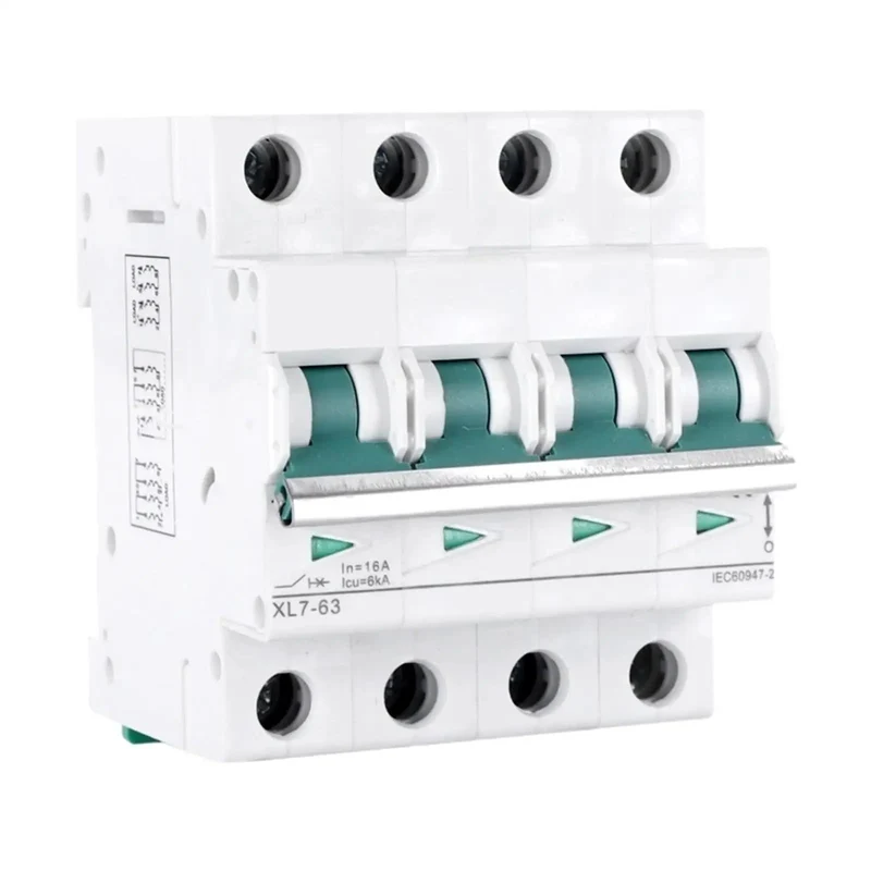 4P MCB Miniature Circuit Breaker With 1000V Voltage Rating And 6KA Fault Current Capacity Pick Your Amp From 6A To 63A Kick Butt Durability And Solid As A Rock Protection For Din Rail Snap Fit