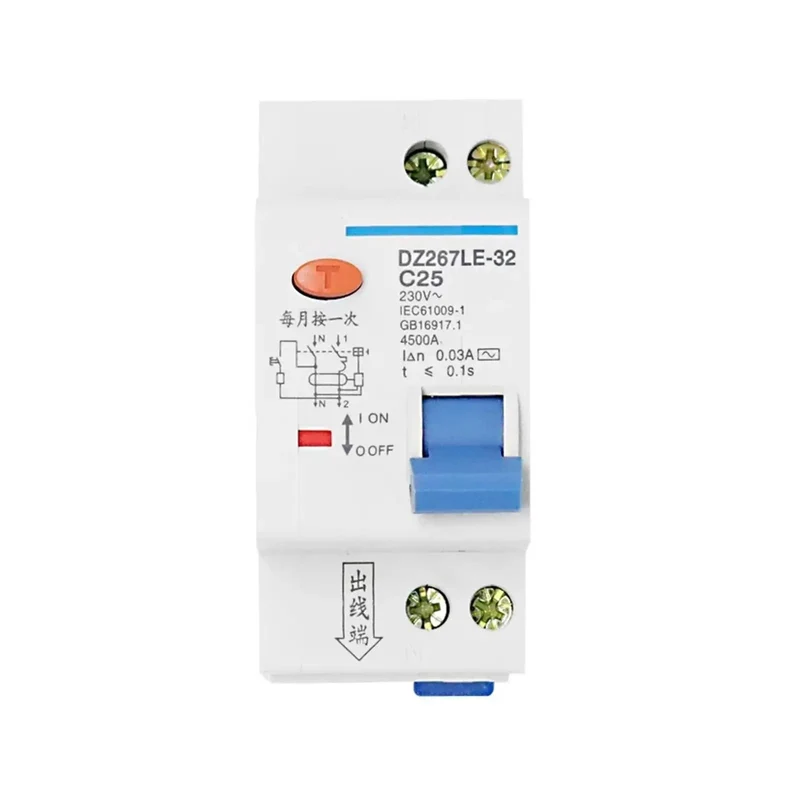 Heavy Duty 1P+N Mini Breaker Switch With Residual Current Protection And Hydraulic Magnetic Safety For 230V AC Home Panels 6A To 32A Ratings No Sweat Installation For Reliable Circuit Defense And Straightforward Power Control