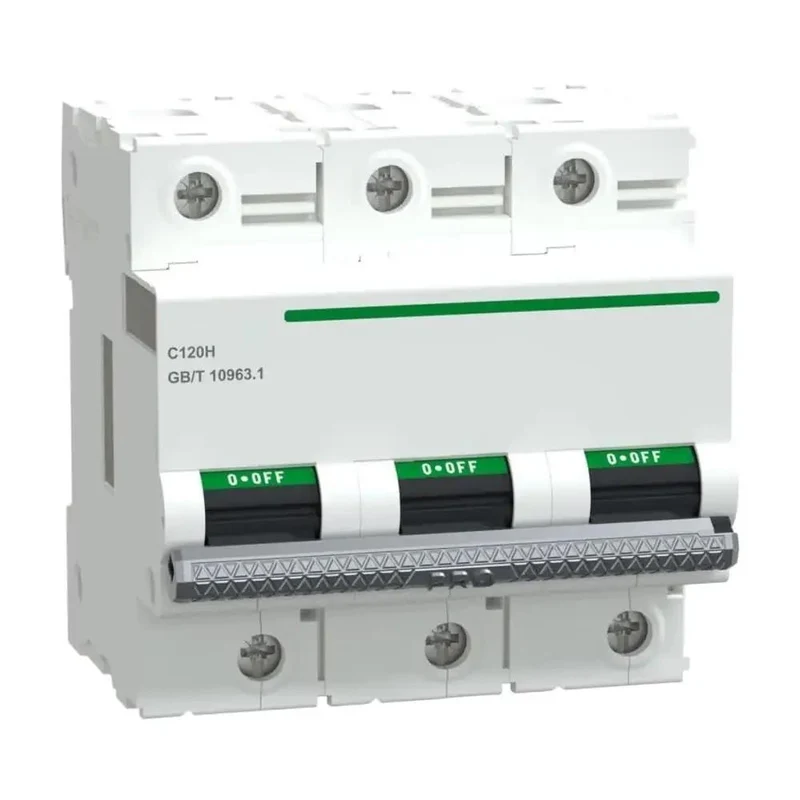 Heavy Duty Miniature Circuit Breaker 3 Pole 100 Amp D Curve Rock Solid Industrial Electrical Protector Pro C120H Built Tough Plug And Play Switch For Commercial Power Distribution A96HD391