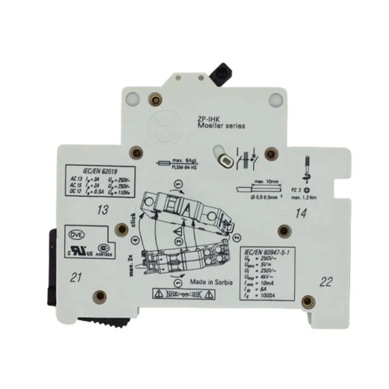 Pro Grade Circuit Breaker Auxiliary Contact ZP-IHK For Schneider Faz Pl10 Pl9 Panels Heavy Duty Signaling Module No Sweat Installation Straight Shot Wiring Top Shelf Control Accessory