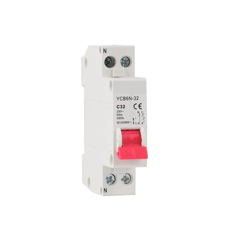 Top Shelf 1P+N Mini Circuit Breaker MCB Phase Neutral Electrical Switch For Zero Stress Home Grid Guard With Quick Snap Mount Sturdy Forty Five KVA Trip And Amp Picks Six Thru Thirty Two