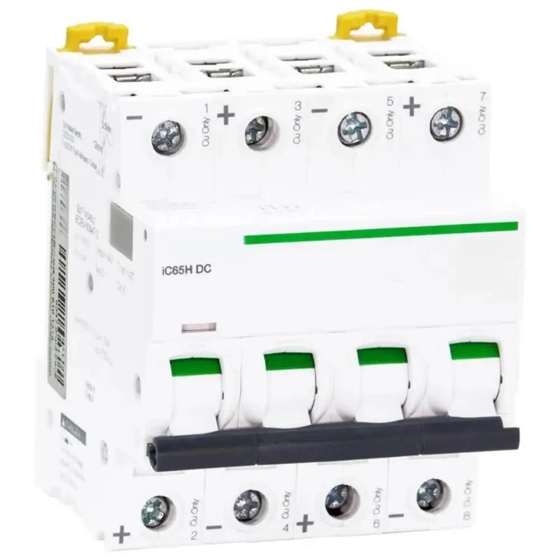 Heavy Duty DC Circuit Breaker Four Pole Ten Amp MCB Rock Solid Electrical Protection For Solar Arrays And Industrial Gear Built Tough To Keep Your Grids Running Smooth Without Drama