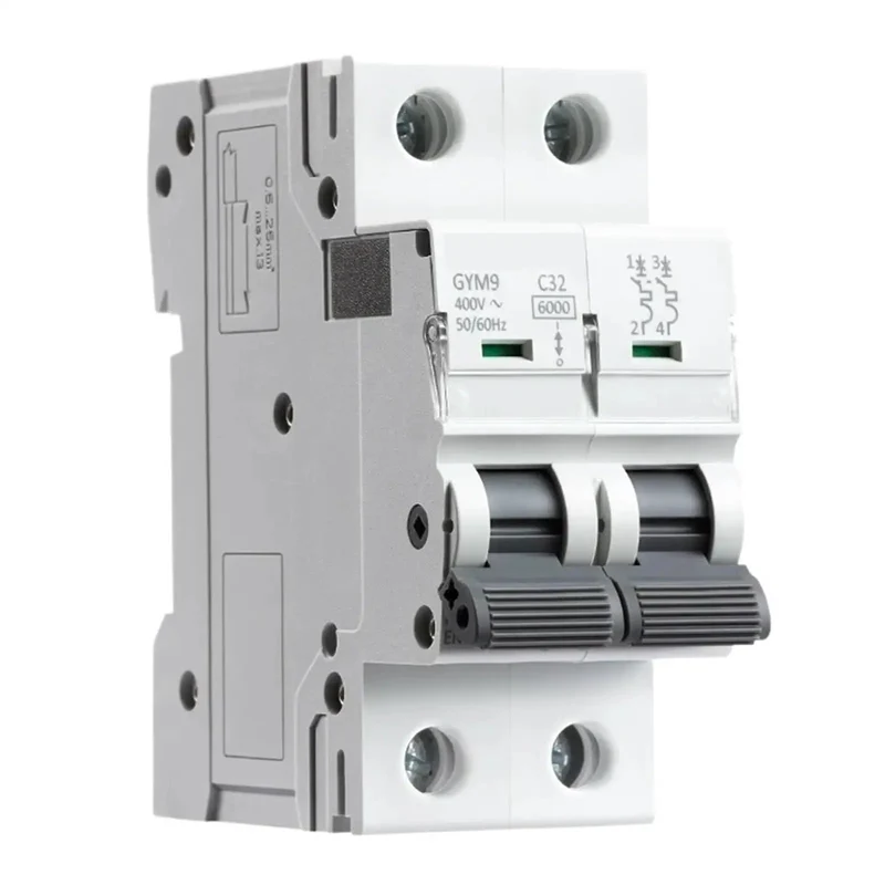 Pro Grade 2 Pole MCB DIN Rail Circuit Breaker With Heavy Duty 40 Amp C Curve Trip For No Bs Overload And Short Circuit Electrical Panel Protection