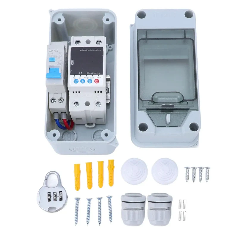 Slick Outdoor Smart Wifi Circuit Breaker With Dead Simple Smartphone App Remote Control And Real Time Monitoring For No Sweat Home Or Industrial Power Management 63A Adjustable Electrical Switch