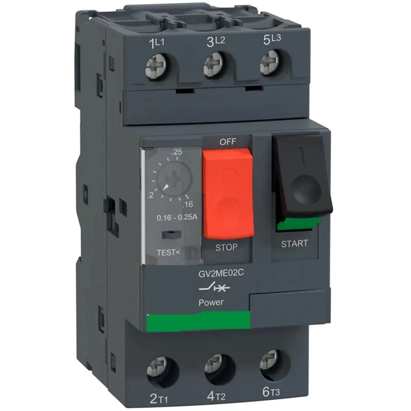 Heavy Duty Thermal Magnetic Motor Circuit Breaker With No Sweat Din Rail Mounting And Simple Dial Control For Precise Point One Six To Point Two Five Amp Settings Paired With Kickass One Hundred Ka Trip Capacity
