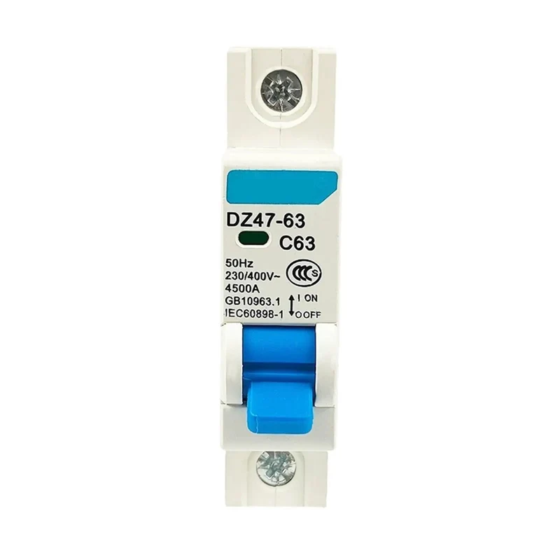 Heavy Duty DZ47-63 Mini Circuit Breaker MCB, Thermal Magnetic Switch for Load Center, Legit Overcurrent Protection Cuts Juice Fast, Rated 6 to 63 Amp, DIN Rail Mount for Home Electrical Panel Safety
