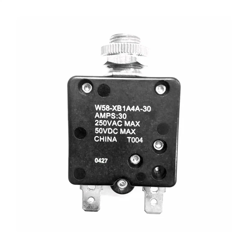 Top Shelf Thermal Circuit Breaker Rated At 30 Amps For A Quick No Fuss Swap 250Vac 50Vdc Specs Built Like A Tank For Heavy Commercial Panels And Solid Home Electrical Safety Upgrades