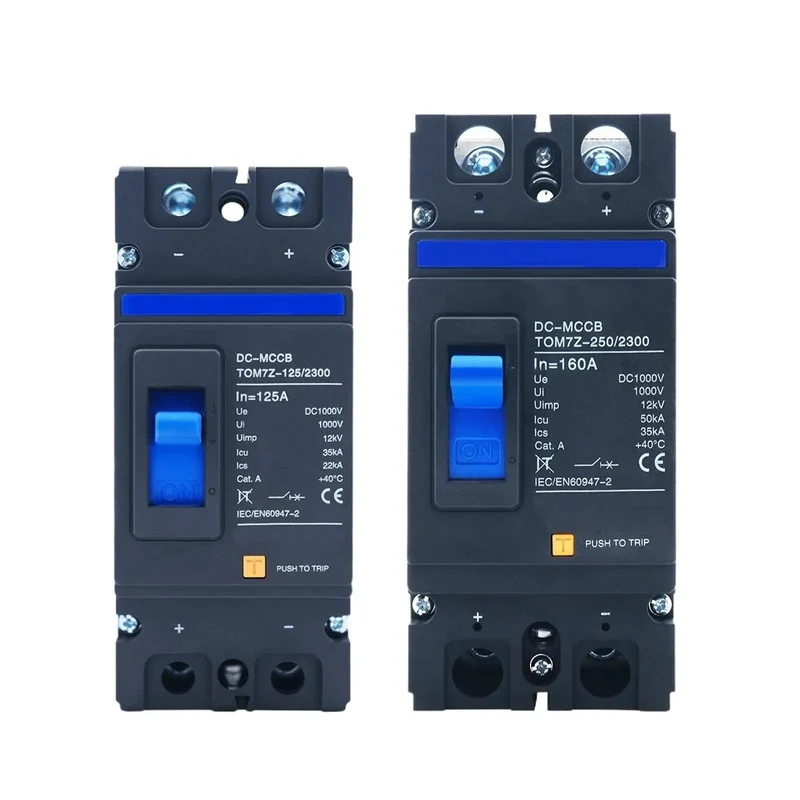 Top Shelf 2 Pole DC Circuit Breaker 1000V MCCB Built Tough For Solar Arrays And RV Marine Installations Straight Up Protection Against Overloads And Leaks Easy Panel Mounting For Real Pros And Weekend Warriors