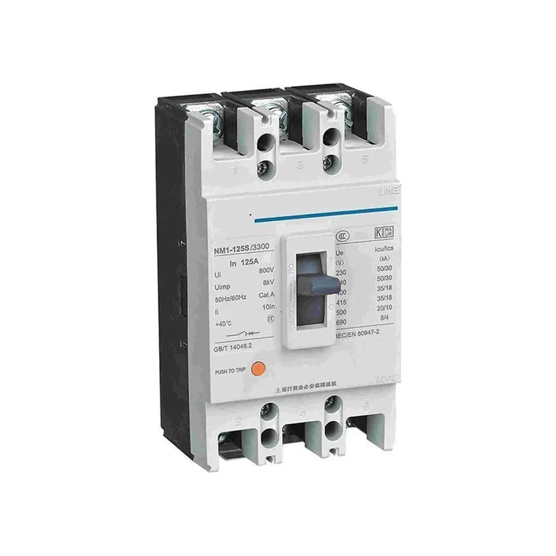 Ultra Rugged Plastic Cased Molded Case Motor Protection Circuit Breaker NM1-125SP 125 Amp AC 230V Three Pole Heavy Duty Switch Featuring Rock Solid Thermal Magnetic Overload Shield And Worry Free Motor Guard