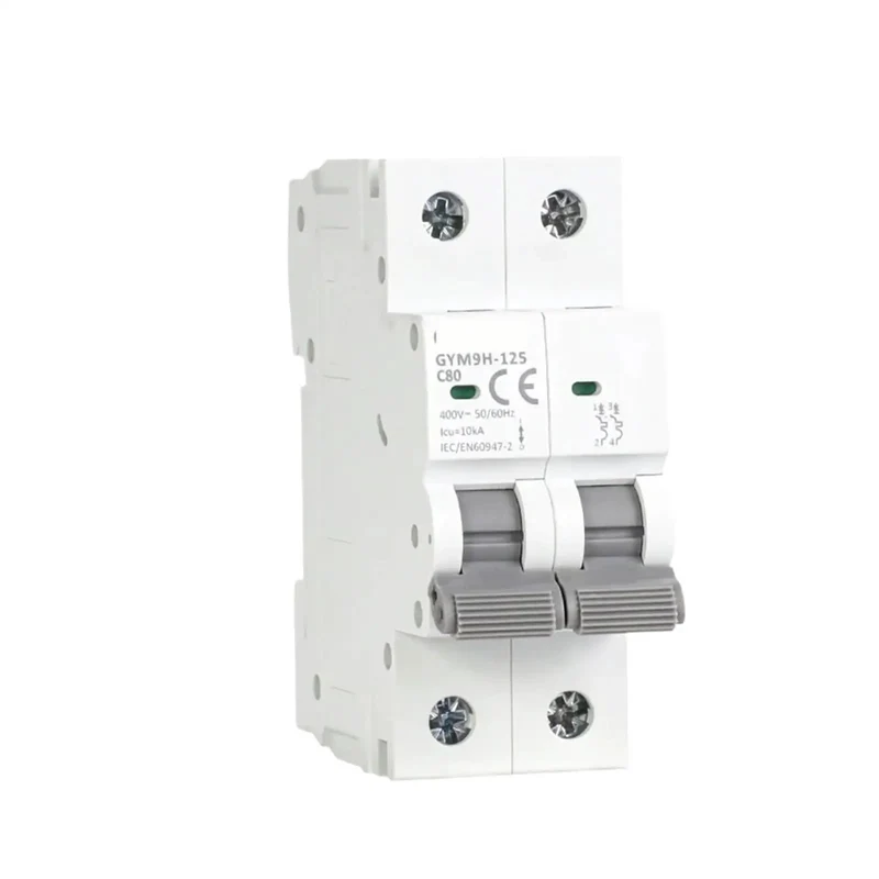 Pro-Grade 2 Pole MCB Circuit Breaker 80A C Curve Kicks Shorts To The Curb With 10Ka Knockout Power 230V 400V AC Safety Shield And Tough As Nails Construction For Any Job Site That Means Business