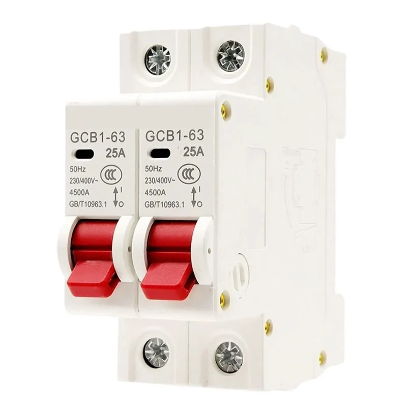 Super Rugged Manual Dual Power Transfer Switch Circuit Breaker 1P 2P Quick Gen Swaps Like A Champ For Garage Shop 6A To 63A Amps Works On 50 And 60 Hertz Circuits Up To 400 Volts