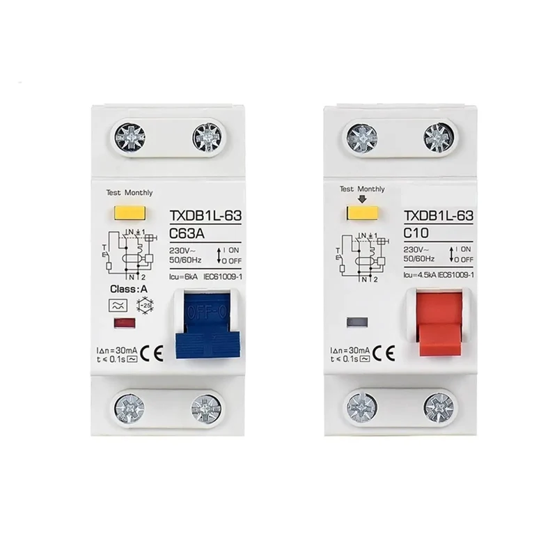 RCD Type A RCBO Residual Current Circuit Breaker 230V AC Badass Dual Protection Stops Overloads Leaks And Shorts Instantly Protects Your Wiring And Gear From Fire Hazards