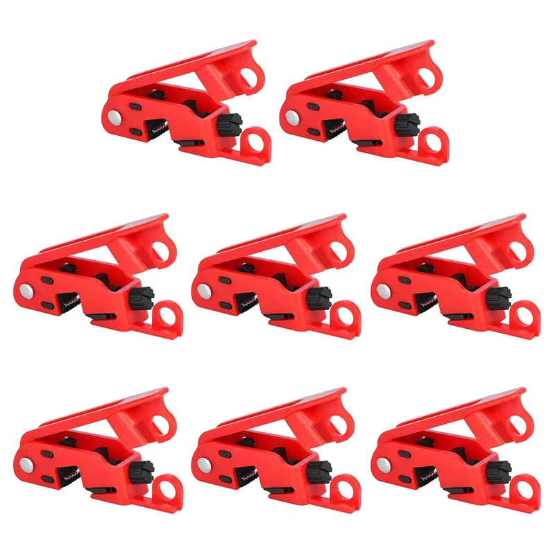 Badass Circuit Breaker Lockout Kit, Industrial Grade Lockout Tagout Breaker Locks For Standard Single And Double Toggles, Heavy Duty Safety Locks For 120V 240V Panels, 8 Pack