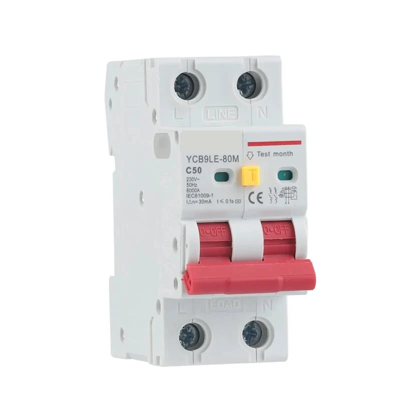 Pro Grade Heavy Duty Two Pole Residual Current Circuit Breaker With Ironclad 30mA Grounding And Overload Tripping Switch For Tough Residential Electrical Panels 230V 16 Amps