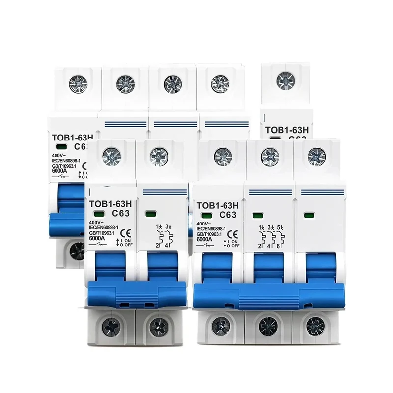 Built Damn Tough AC Mini Circuit Breaker With TOB1 C Curve Specs For Rock Solid Home And Shop Panel Protection Up To 63 Amps At 230 400 Volt 50 60 Hertz Single Through Four Pole Variants