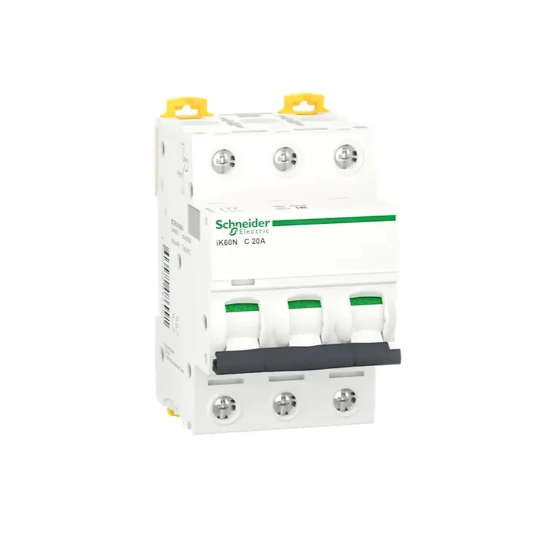 Heavy-Duty MCB Miniature Circuit Breaker 3-Pole 20-Amp C Curve Set Of Four White Top Shelf Hassle Free Rock Solid Workhorse Quick Trip Overload Defense Reliable Power Security